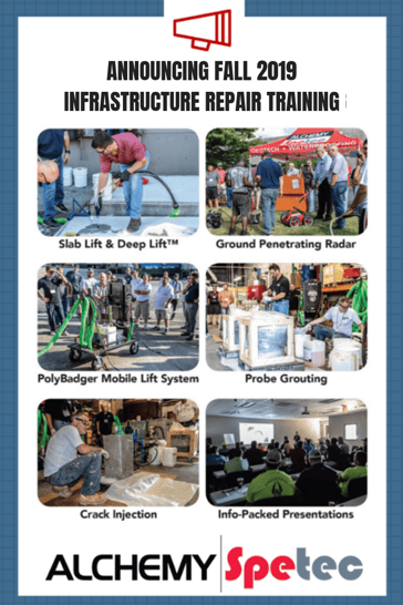 ANNOUNCING FALL 2019 INFRASTRUCTURE REPAIR TRAINING