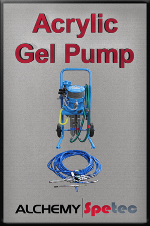 The Alchemy-Spetec Gel Pump is a pneumatically-operated, high pressure, stainless steel, dual-component chemical injection machine designed primarily for low viscosity Spetec acrylic gels and other chemical grout products. Read more...