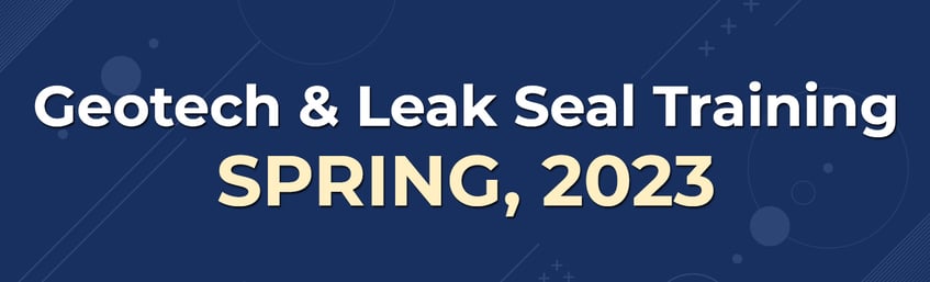 Banner - Geotech & Leak Seal Training - Spring 2023
