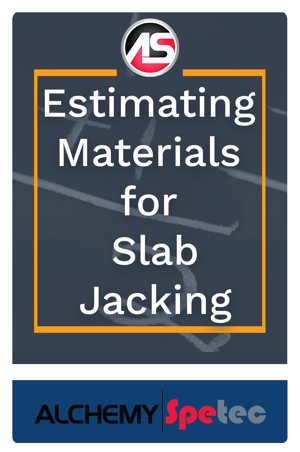 Through a combination of easy calculations, product information, and some site considerations, you should be able to estimate your slab lifting materials without too much trouble.